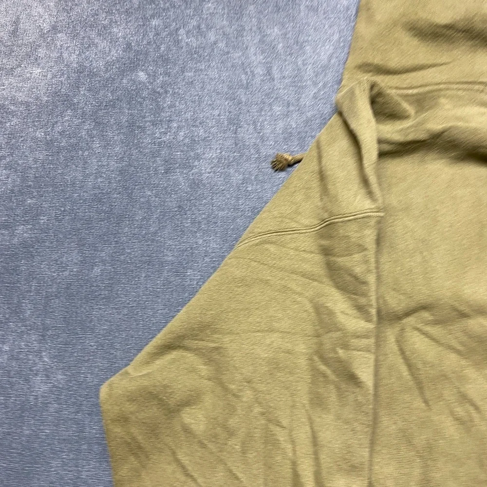 VTG Champion Reverse Weave Hoodie Mens Large Olive Green Logo Drawstring